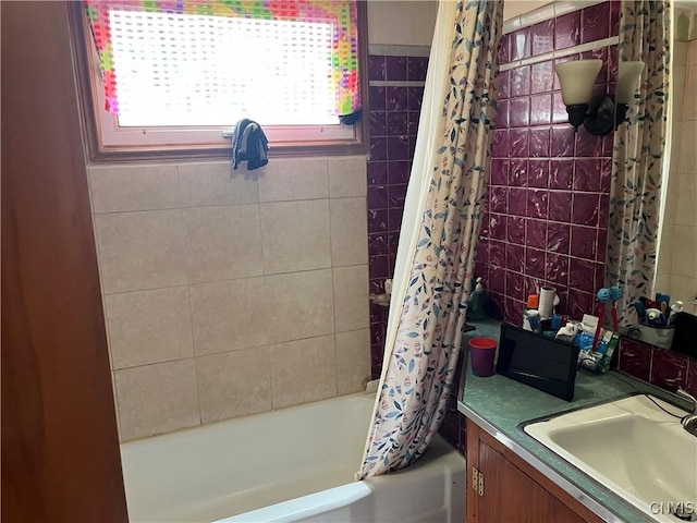 711 Stevens St, Utica, NY 13502 - bathroom with shower / tub combo and vanity