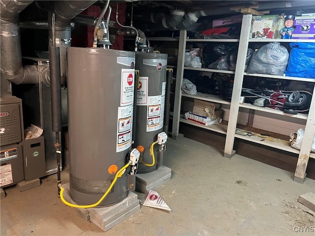 711 Stevens St, Utica, NY 13502 - utility room with gas water heater