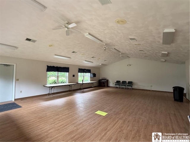 540 W Creek Rd, Owego, NY 13827 - unfurnished room featuring wood finished floors, lofted ceiling, and ceiling fan