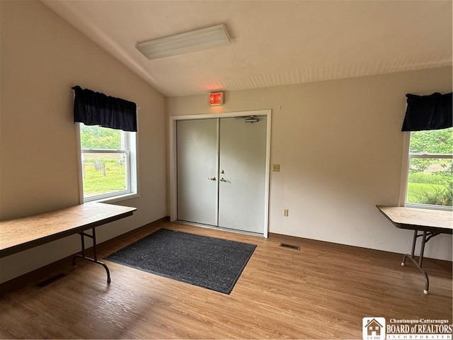 540 W Creek Rd, Owego, NY 13827 - foyer entrance featuring wood finished floors and vaulted ceiling