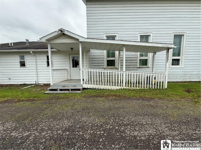 540 W Creek Rd, Owego, NY 13827 - rear view of house with covered porch