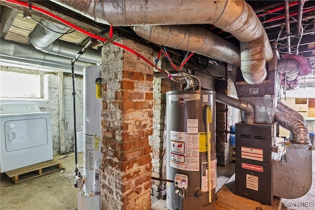 1812 18th St, Niagara Falls, NY 14305 - utilities featuring washer / dryer, water heater, and heating unit