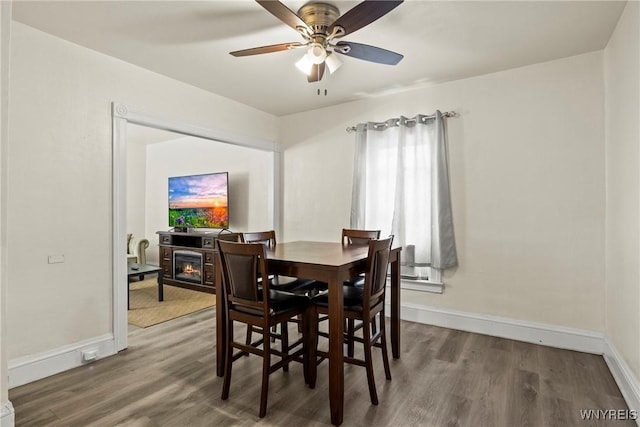 1812 18th St, Niagara Falls, NY 14305 - dining space featuring wood finished floors and a ceiling fan