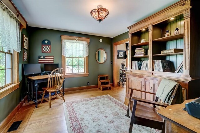 38 E Ave, Murray, NY 14470 - office area with baseboards and wood finished floors