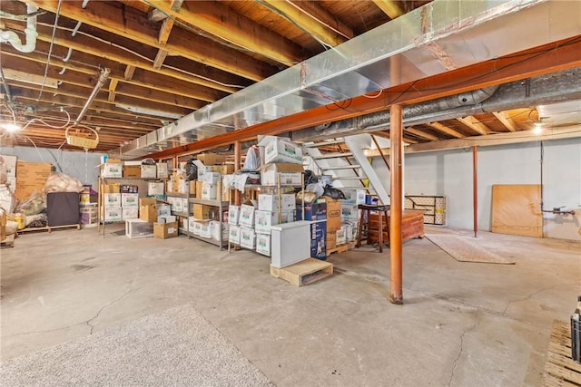 1617 Five Mile Line Rd, Penfield, NY 14526 - unfinished basement featuring stairs