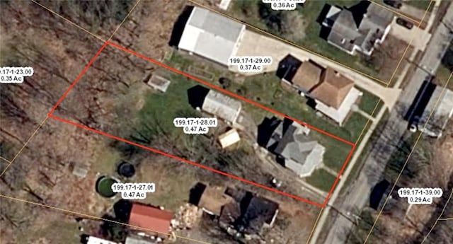 15 Water St, Worcester, NY 12197 - aerial overview of property's location featuring property parcel outlined