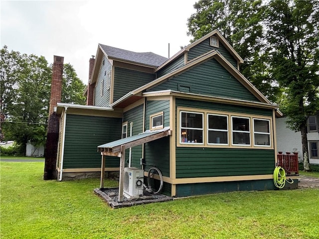15 Water St, Worcester, NY 12197 - back of property featuring a chimney and a lawn