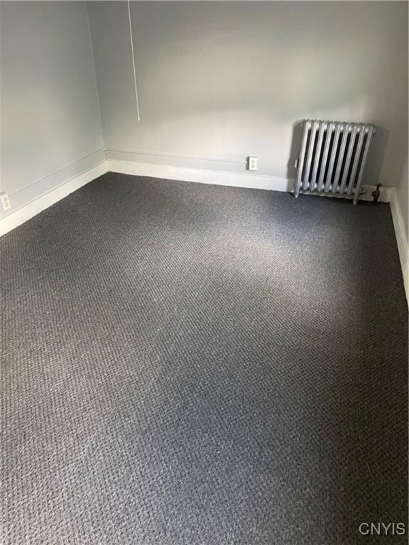 216 S 2nd St, Fulton, NY 13069 - spare room with radiator and carpet flooring