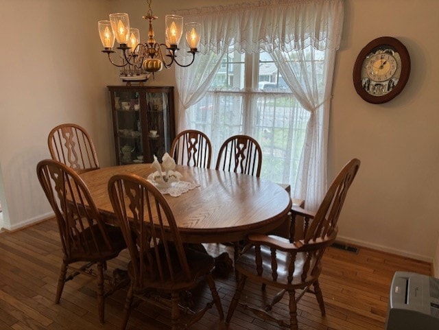 783 Whistlers Cove Ln, Greece, NY 14612 - dining area featuring a chandelier and wood-type flooring