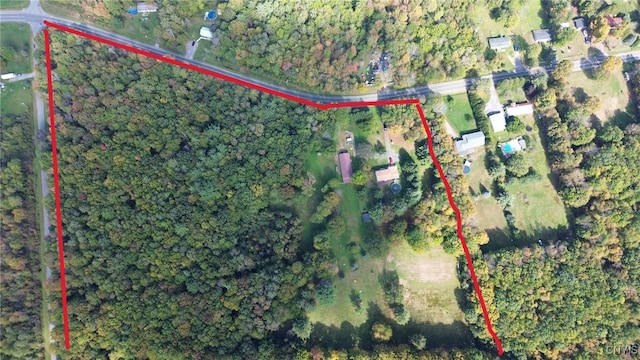 1808 Mulholland Rd, Vienna, NY 13123 - aerial map of property and surrounding area with property parcel outlined