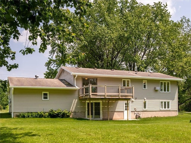 1333 Wayneport Rd, Macedon, NY 14502 - rear view of house with a deck and a lawn