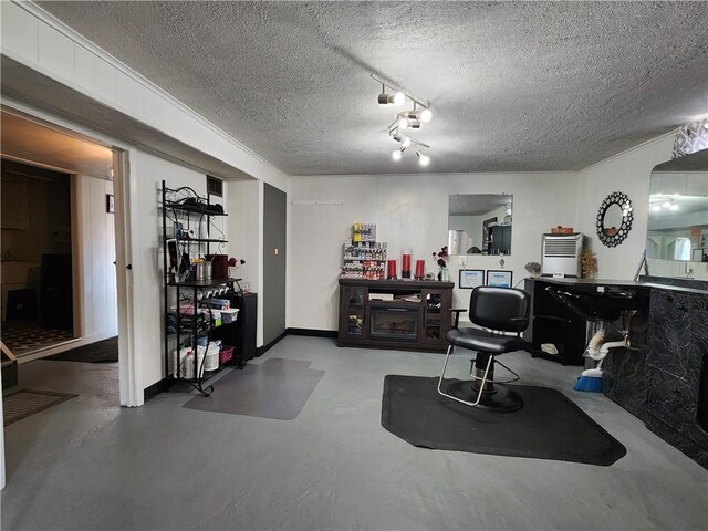 8637 State Route 415, Campbell, NY 14821 - misc room featuring finished concrete flooring and a textured ceiling
