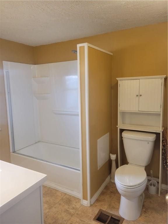 235 Congress Ave, Rochester, NY 14611 - bathroom featuring vanity, a textured ceiling, washtub / shower combination, and tile patterned floors