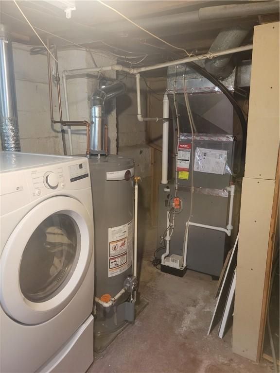 235 Congress Ave, Rochester, NY 14611 - utilities featuring washer / dryer, water heater, and heating unit