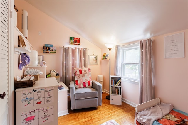 3389 Culver Rd, Irondequoit, NY 14622 - sitting room featuring light wood-type flooring and lofted ceiling