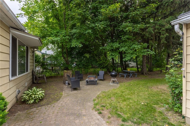 3389 Culver Rd, Irondequoit, NY 14622 - view of yard with a fire pit and a patio area