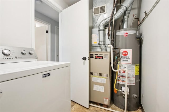 1A Salmon Run, Parma, NY 14468 - utilities with washer / dryer and gas water heater