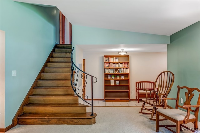 172 Shetland Dr, Amherst, NY 14221 - staircase featuring carpet floors and baseboards
