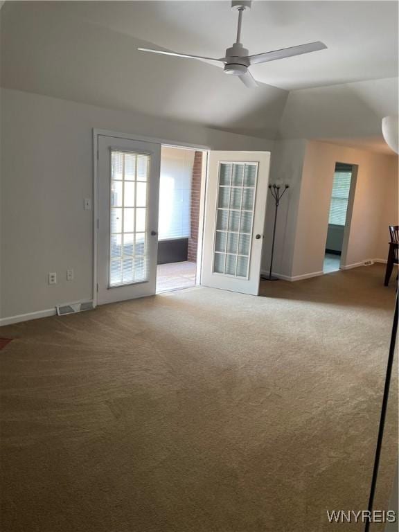 138 Charter Oaks Dr Unit B, Amherst, NY 14228 - carpeted spare room featuring a ceiling fan and lofted ceiling