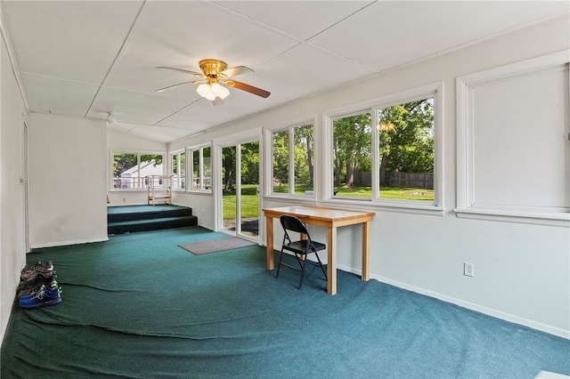 1372 Canandaigua Rd, Macedon, NY 14502 - sunroom / solarium featuring carpet and lofted ceiling