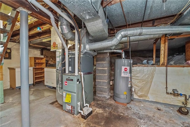 225 Dorking Rd, Brighton, NY 14610 - utility room with gas water heater and heating unit