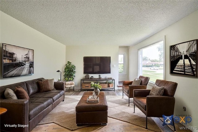 331 S Shore Blvd, Lackawanna, NY 14218 - living area featuring wood finished floors and a textured ceiling