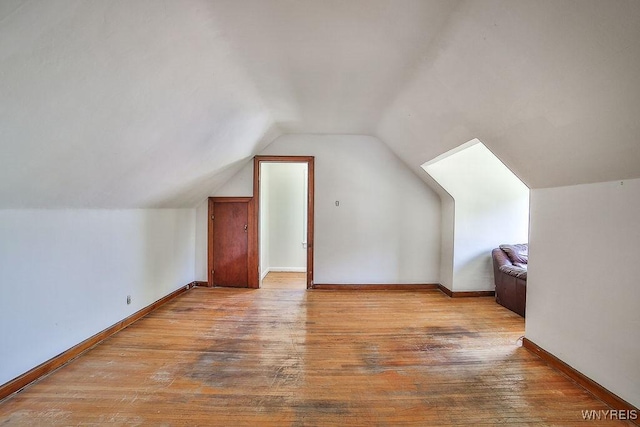 331 S Shore Blvd, Lackawanna, NY 14218 - additional living space with hardwood / wood-style floors and lofted ceiling