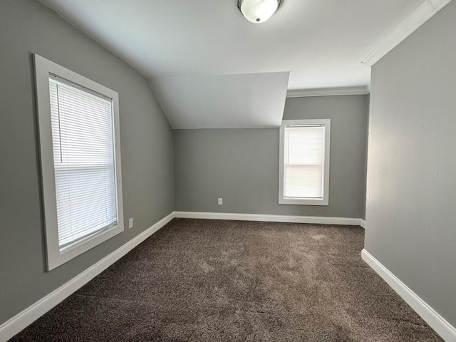 207 Morrow St, Elmira-City, NY 14904 - additional living space with dark carpet and lofted ceiling