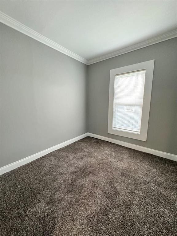 207 Morrow St, Elmira-City, NY 14904 - unfurnished room featuring crown molding and dark carpet