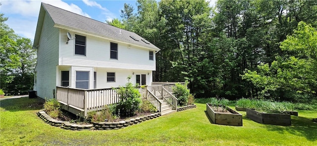 527 Harper Rd, Harpersfield, NY 13786 - view of property exterior with a vegetable garden, a deck, and a yard