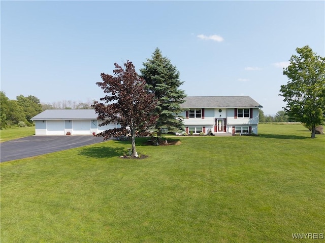 7727 Dewitt Rd, Pike, NY 14024 - split foyer home with a garage and a front yard