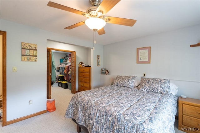7727 Dewitt Rd, Pike, NY 14024 - carpeted bedroom with a closet and ceiling fan