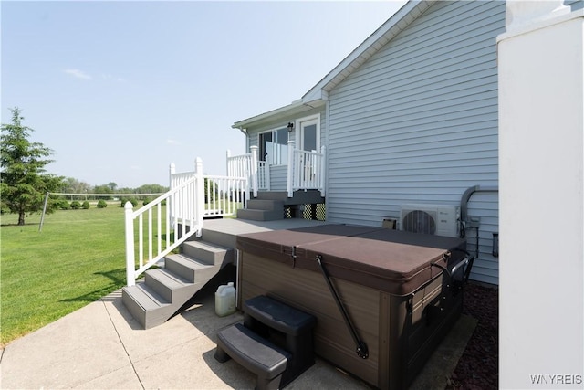 7727 Dewitt Rd, Pike, NY 14024 - view of patio with a hot tub