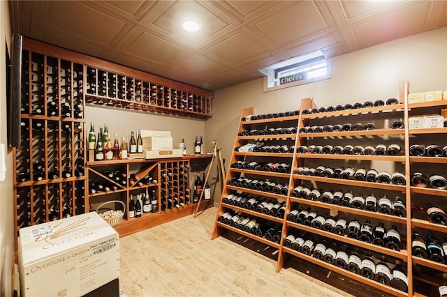7974 Oak Brook Cir, Pittsford, NY 14534 - wine room featuring wood finished floors