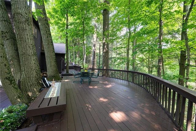 7974 Oak Brook Cir, Pittsford, NY 14534 - wooden terrace featuring outdoor dining area