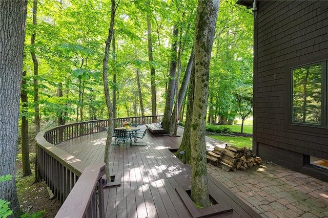 7974 Oak Brook Cir, Pittsford, NY 14534 - wooden terrace with outdoor dining space