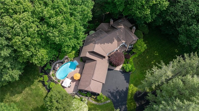 7974 Oak Brook Cir, Pittsford, NY 14534 - aerial overview of property's location featuring a pool area