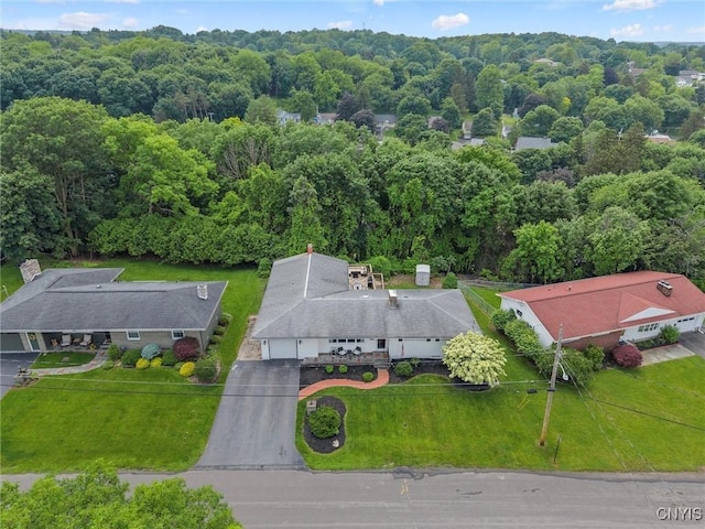 125 Huntshill Rd, Geddes, NY 13209 - view from above of property with a heavily wooded area