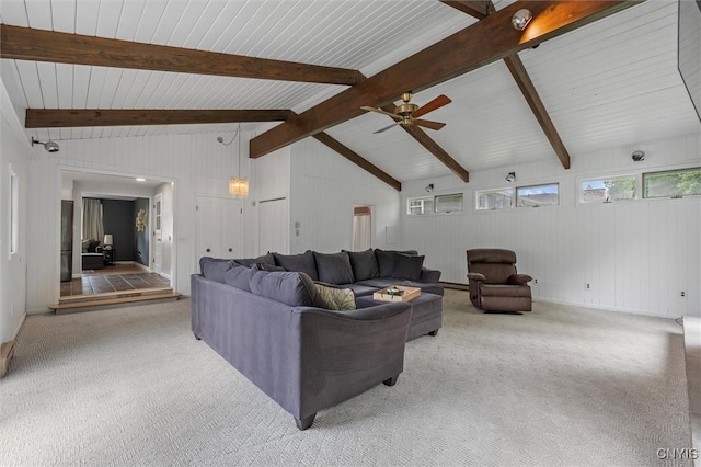 125 Huntshill Rd, Geddes, NY 13209 - carpeted living room with ceiling fan