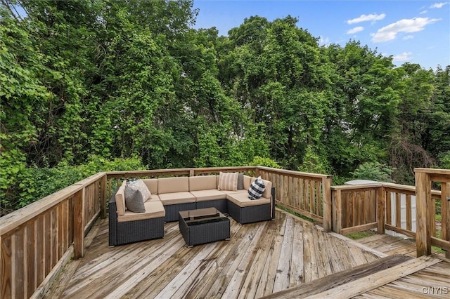 125 Huntshill Rd, Geddes, NY 13209 - wooden deck featuring an outdoor living space