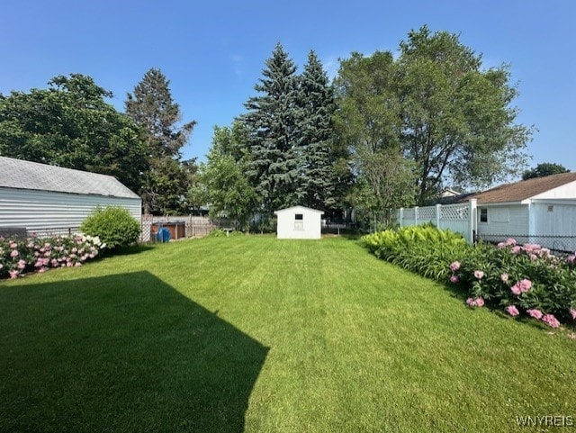 715 83rd St, Niagara Falls, NY 14304 - view of yard featuring a storage shed