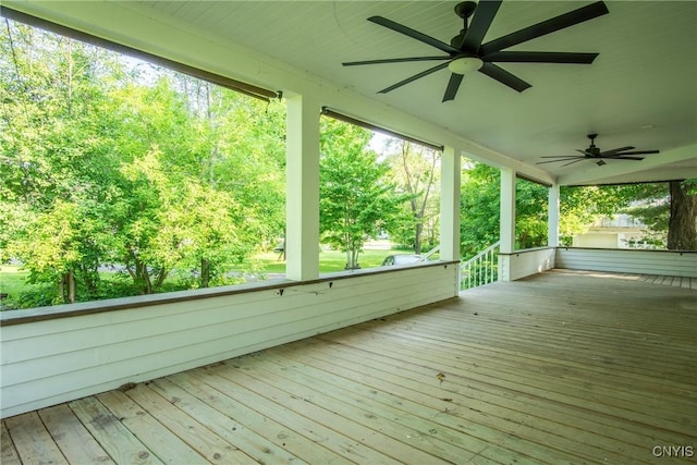 8367 S Main St, Le Ray, NY 13637 - wooden terrace with ceiling fan