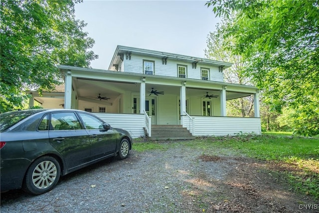 8367 S Main St, Le Ray, NY 13637 - view of front of home featuring a ceiling fan and a porch