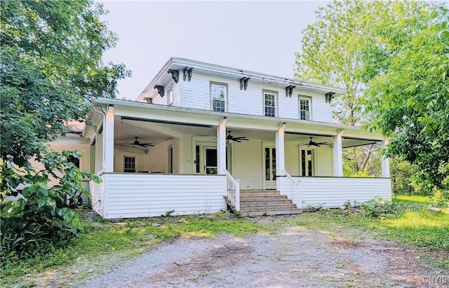 8367 S Main St, Le Ray, NY 13637 - italianate-style house featuring ceiling fan and a porch
