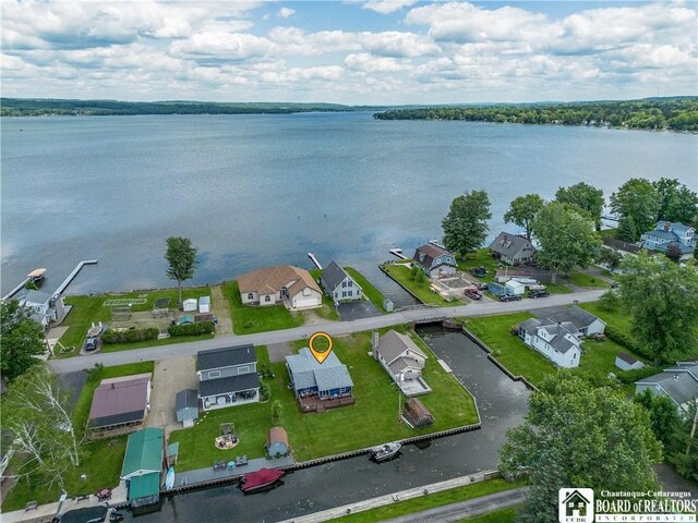 2389 Lakeside Dr, Busti, NY 14710 - aerial view of residential area with a nearby body of water