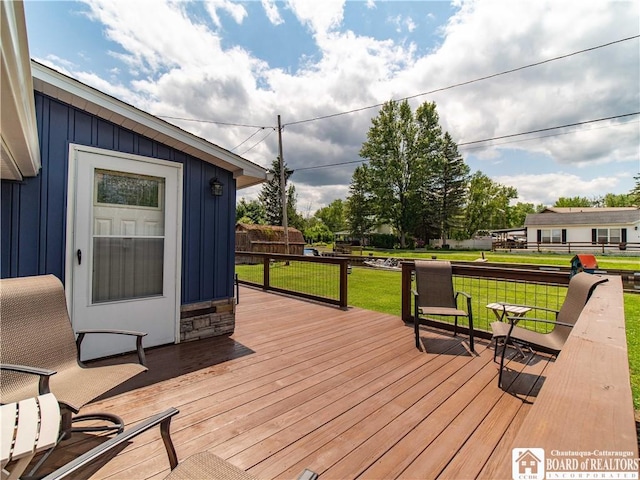 2389 Lakeside Dr, Busti, NY 14710 - view of wooden terrace