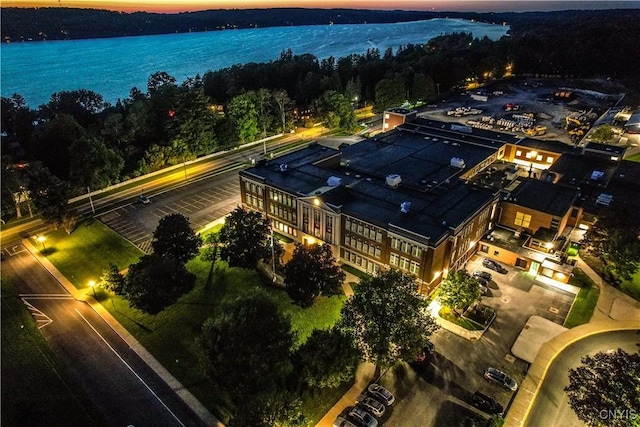 38 Sullivan St, Cazenovia, NY 13035 - aerial view at dusk of a water view