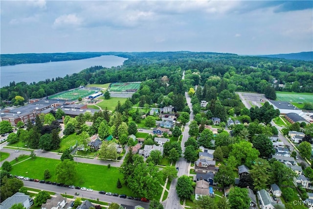 38 Sullivan St, Cazenovia, NY 13035 - aerial view of residential area with a nearby body of water and a forest