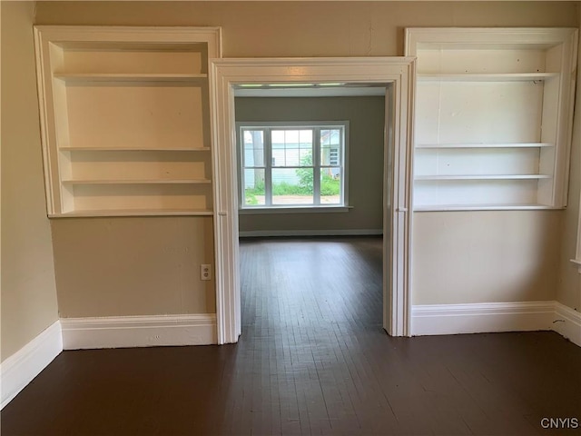 20 Park Ave, Sandy Creek, NY 13083 - hallway with baseboards and dark wood-type flooring
