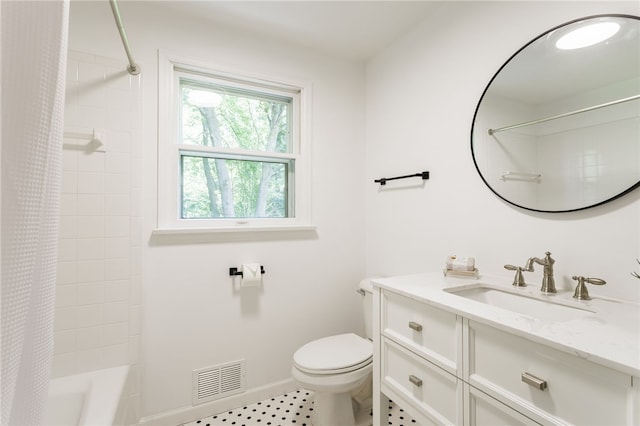 16 Aquarius Ln, Greece, NY 14612 - bathroom with vanity, shower / bath combination with curtain, and tile patterned flooring